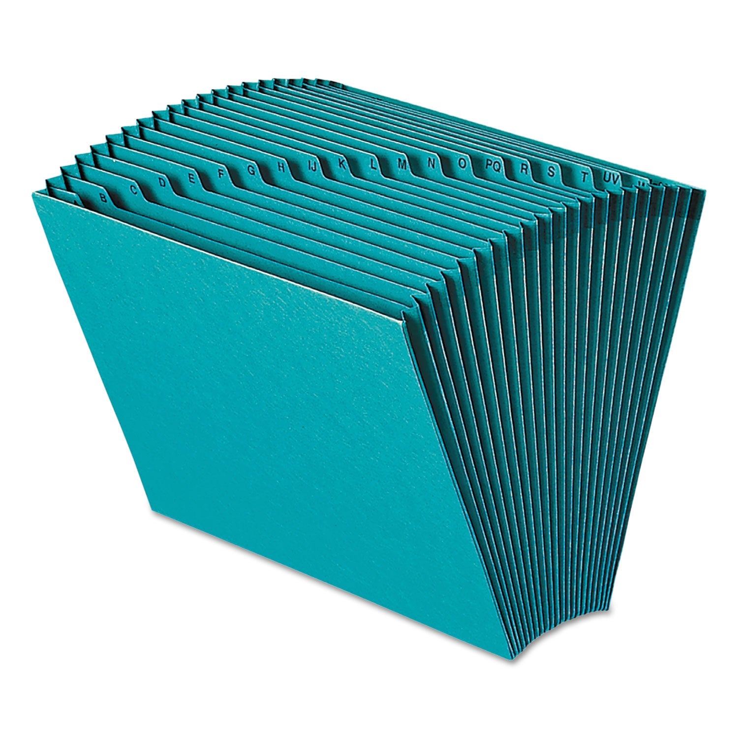 Smead Heavy-Duty Indexed Expanding Open Top Color Files, 21 Sections, 1/21-Cut Tabs, Letter Size, Teal