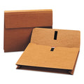 Smead Expanding Wallet with Hook and Loop Closure, 2" Expansion, 1 Section, Hook/Loop Closure, Letter Size, Redrope