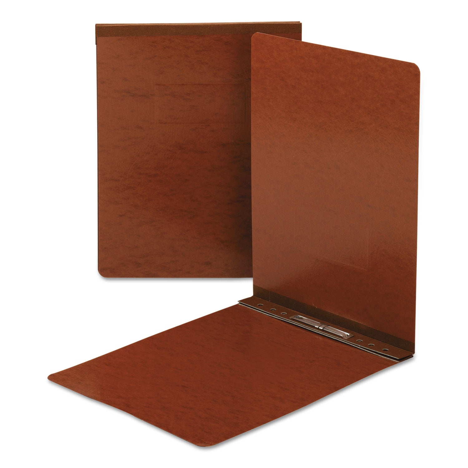 Smead Prong Fastener Premium Pressboard Report Cover, Two-Piece Prong Fastener, 2" Capacity, 8.5 x 11, Red/Red