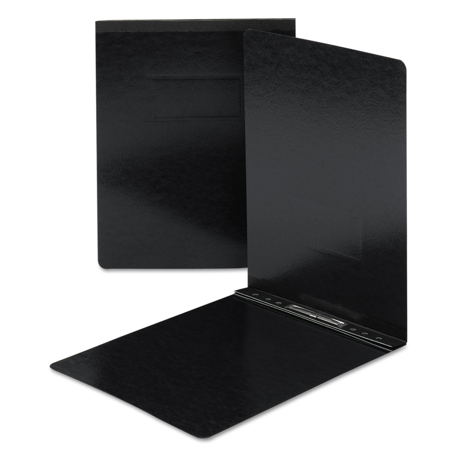 Smead Prong Fastener Premium Pressboard Report Cover, Two-Piece Prong Fastener, 2" Capacity, 8.5 x 11, Black/Black