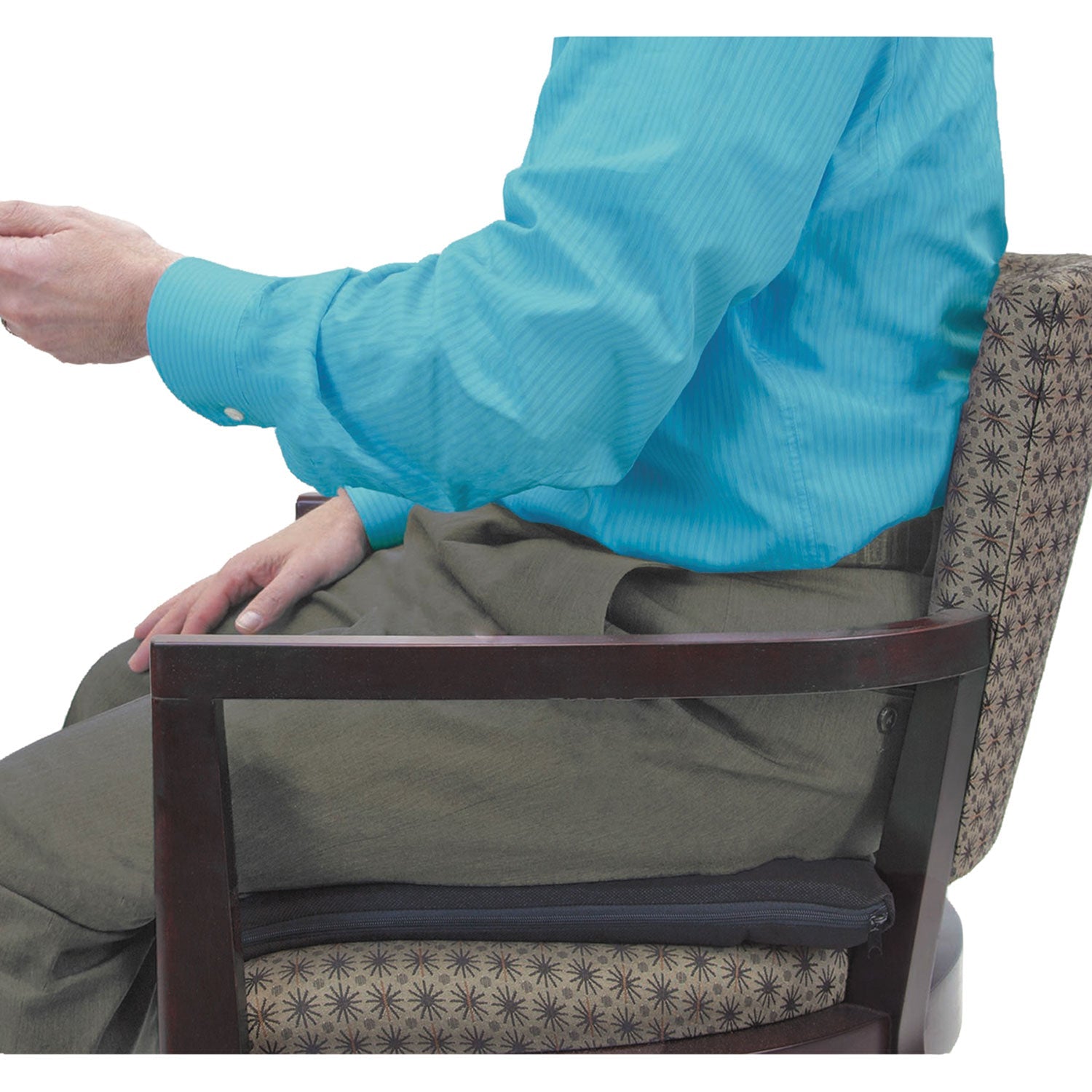 Master Caster The ComfortMakers Deluxe Seat/Back Cushion, Memory Foam, 17 x 2.75 x 17.5, Black