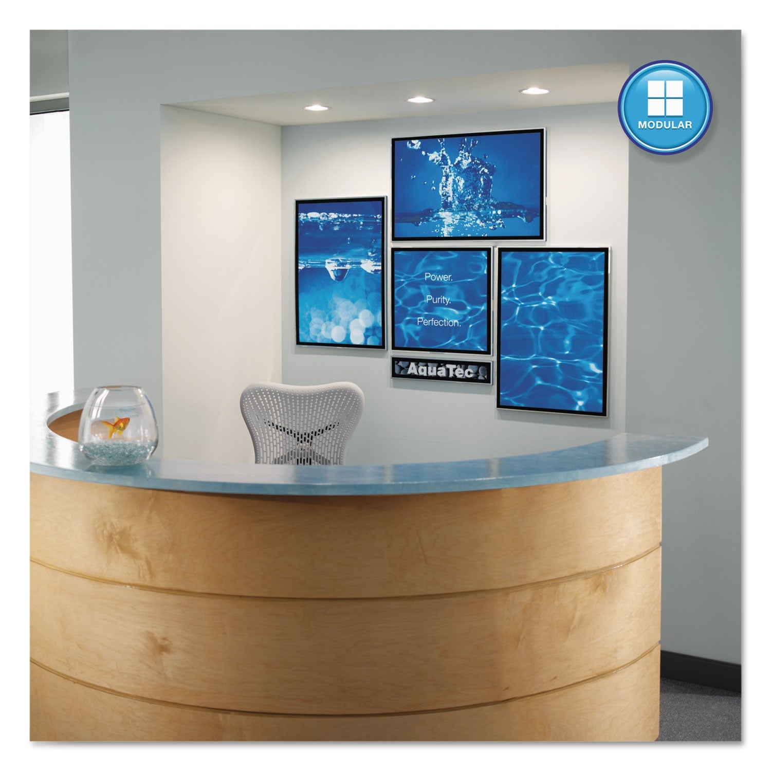 Quartet Matrix Magnetic Boards, Painted Steel, 34 x 23, White, Aluminum Frame