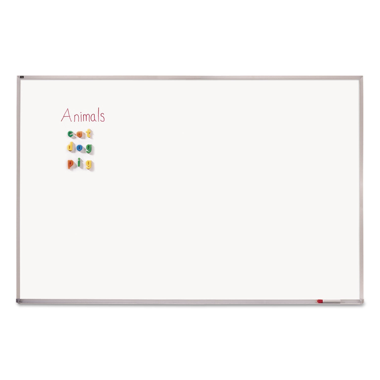 Quartet Porcelain Magnetic Whiteboard, 96 x 48, Aluminum Frame