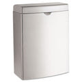 Bobrick Contura Sanitary Napkin Receptacle, Rectangular, 1 gal, Stainless Steel