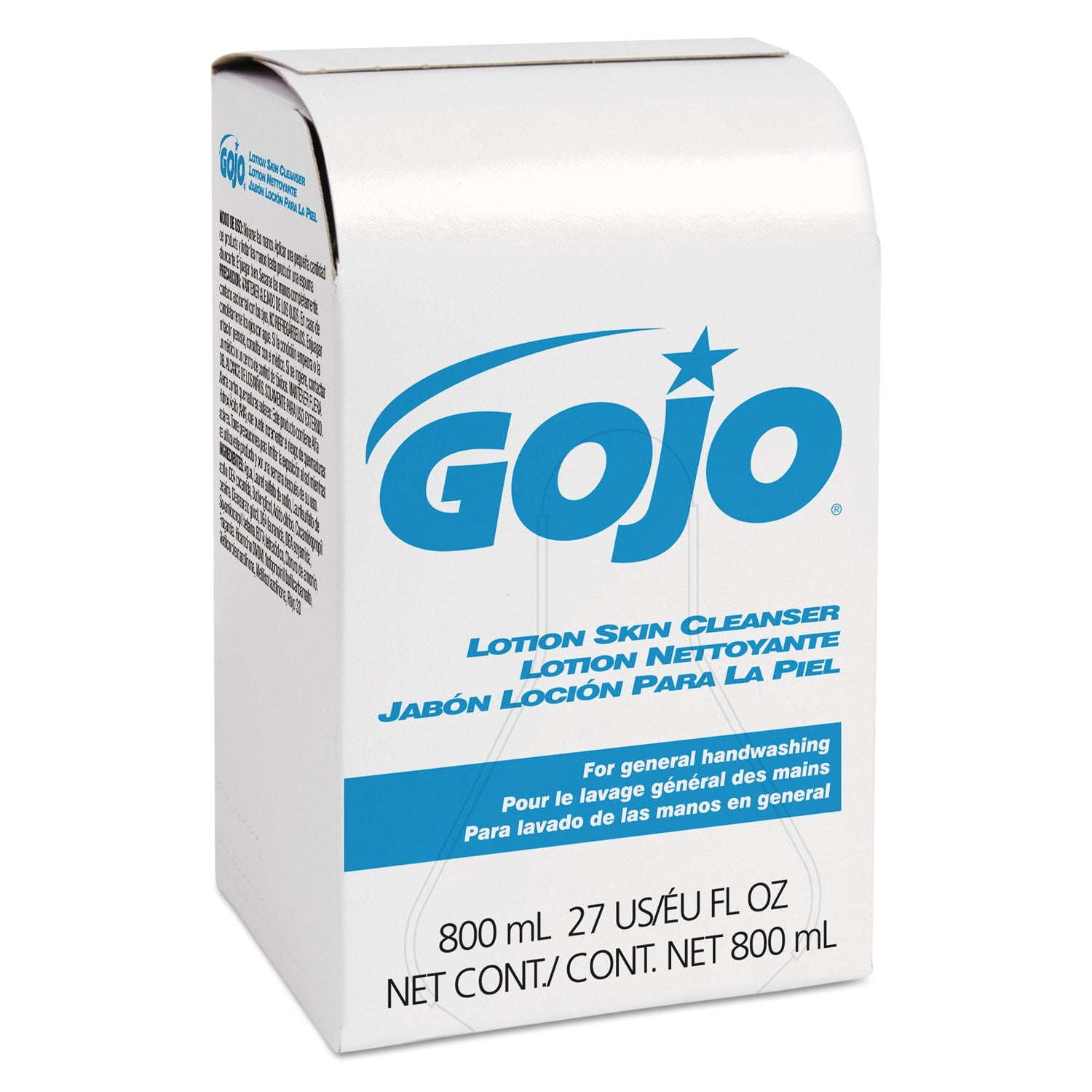 GOJO Lotion Skin Cleanser Refill, Liquid, Floral, 800 mL Bag, 12/Carton