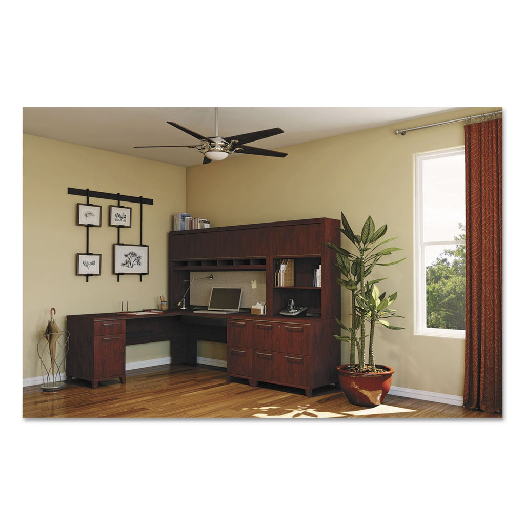 Bush Enterprise Collection L-Desk Surface, 70.13" x 70.13" x 29.75", Harvest Cherry, (Box 2 of 2)