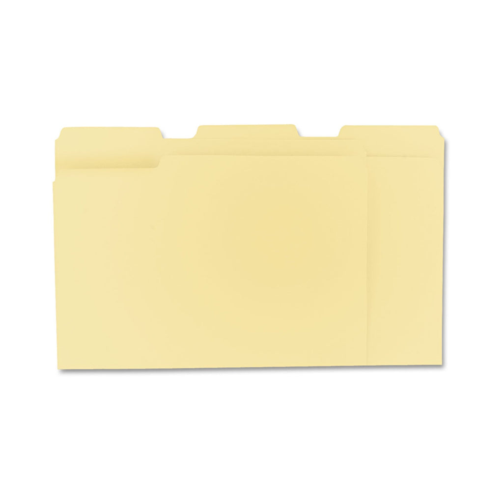 Universal Top Tab File Folders, 1/3-Cut Tabs: Assorted, Letter Size, 0.75" Expansion, Manila, 100/Box