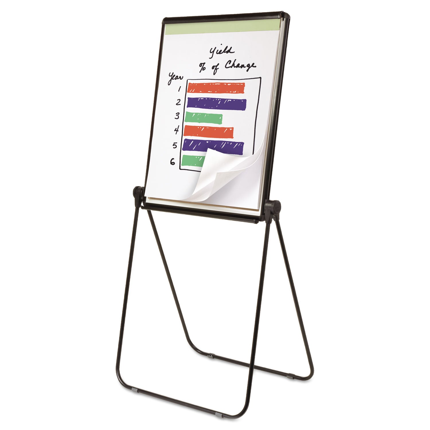 Quartet Ultima Presentation Easel, 27 x 34, White Surface, Black Frame