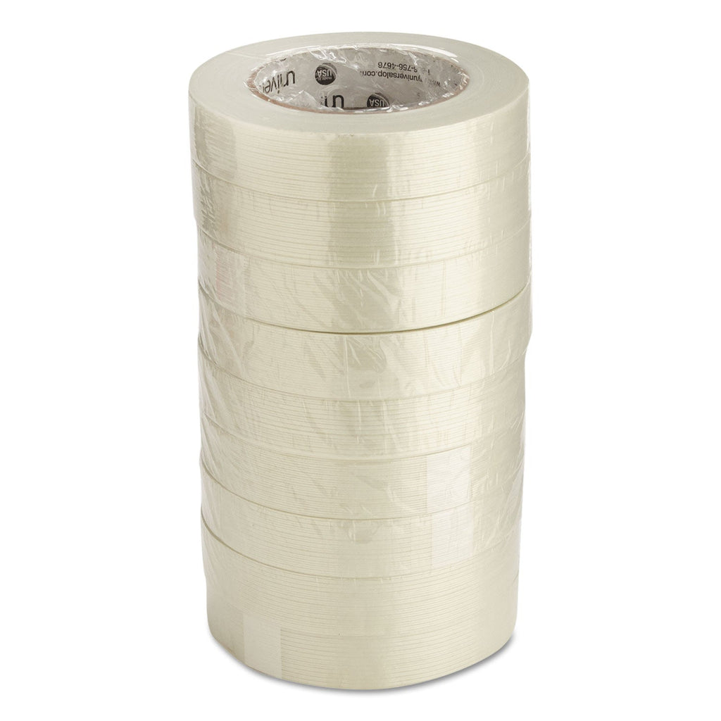 Universal 190# Medium Grade Filament Tape, 3" Core, 24 mm x 54.8 m, Clear
