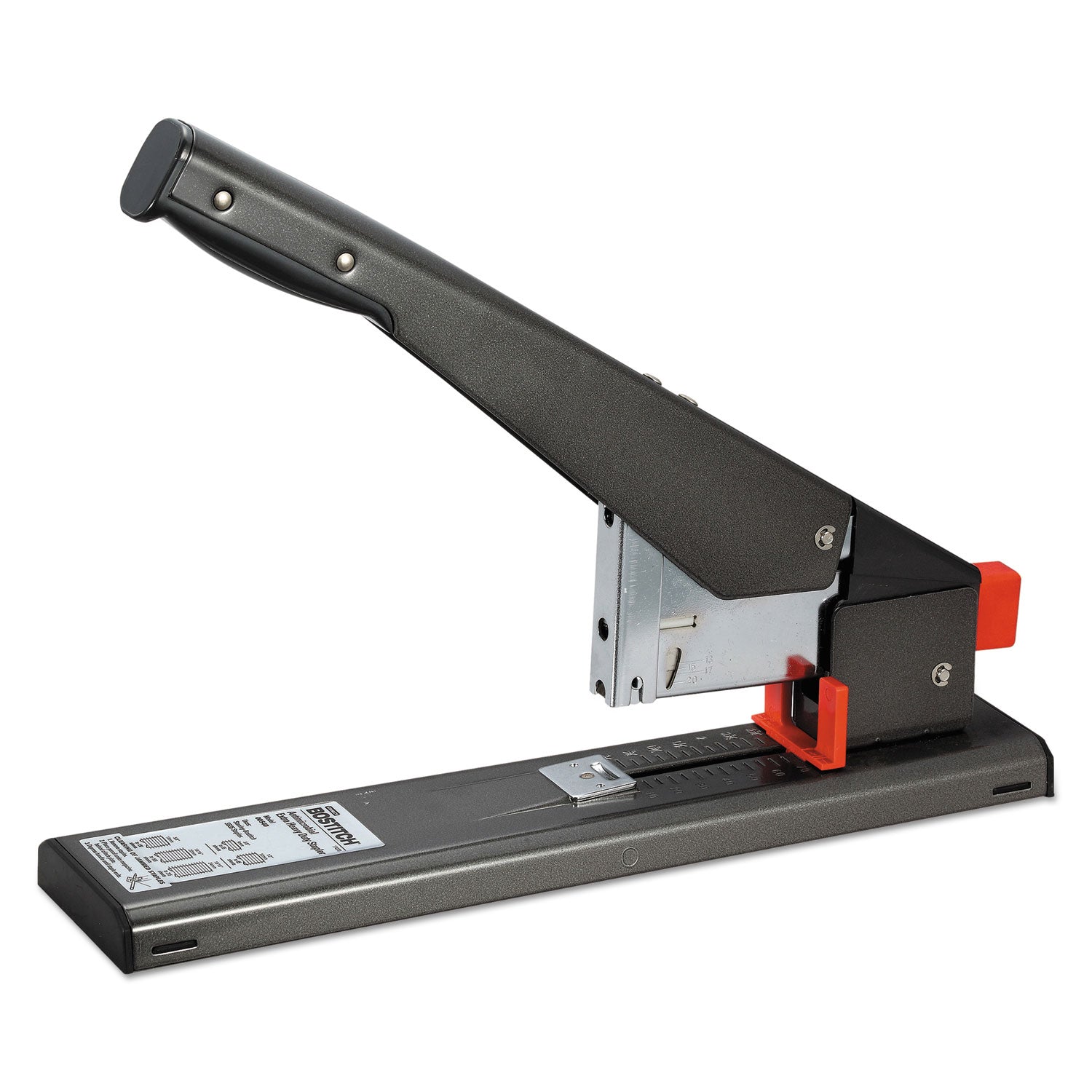 Bostitch Antimicrobial 215-Sheet Extra Heavy-Duty Stapler, 215-Sheet Capacity, Black