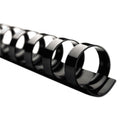 GBC CombBind Standard Spines, 3/4" Diameter, 160 Sheet Capacity, Black, 100/Box