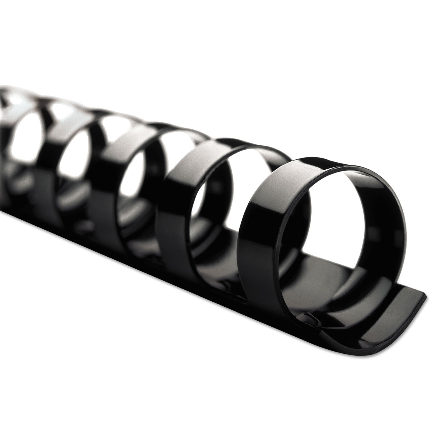GBC CombBind Standard Spines, 1/2" Diameter, 90 Sheet Capacity, Black, 100/Box