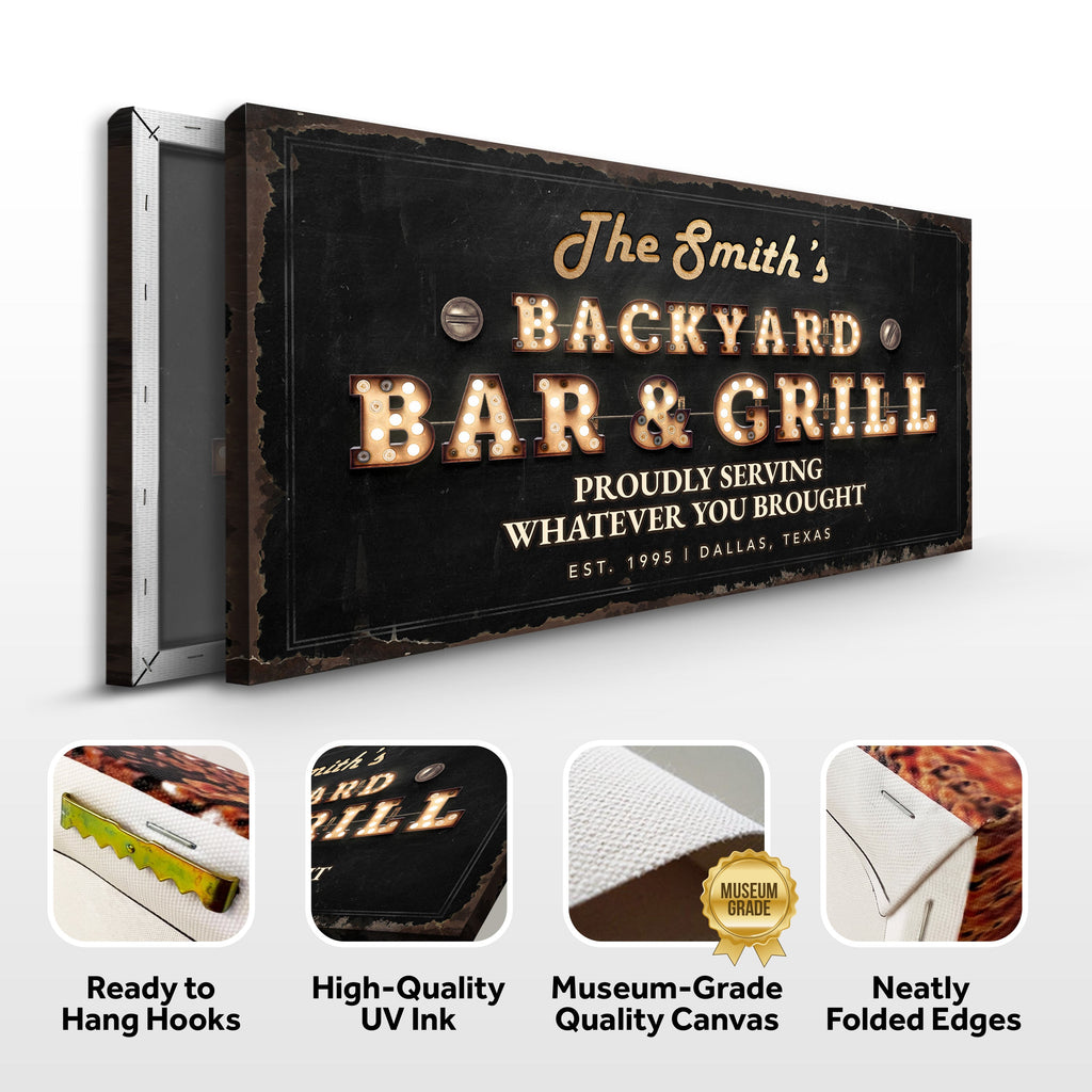Backyard Bar & Grill Sign XVIII