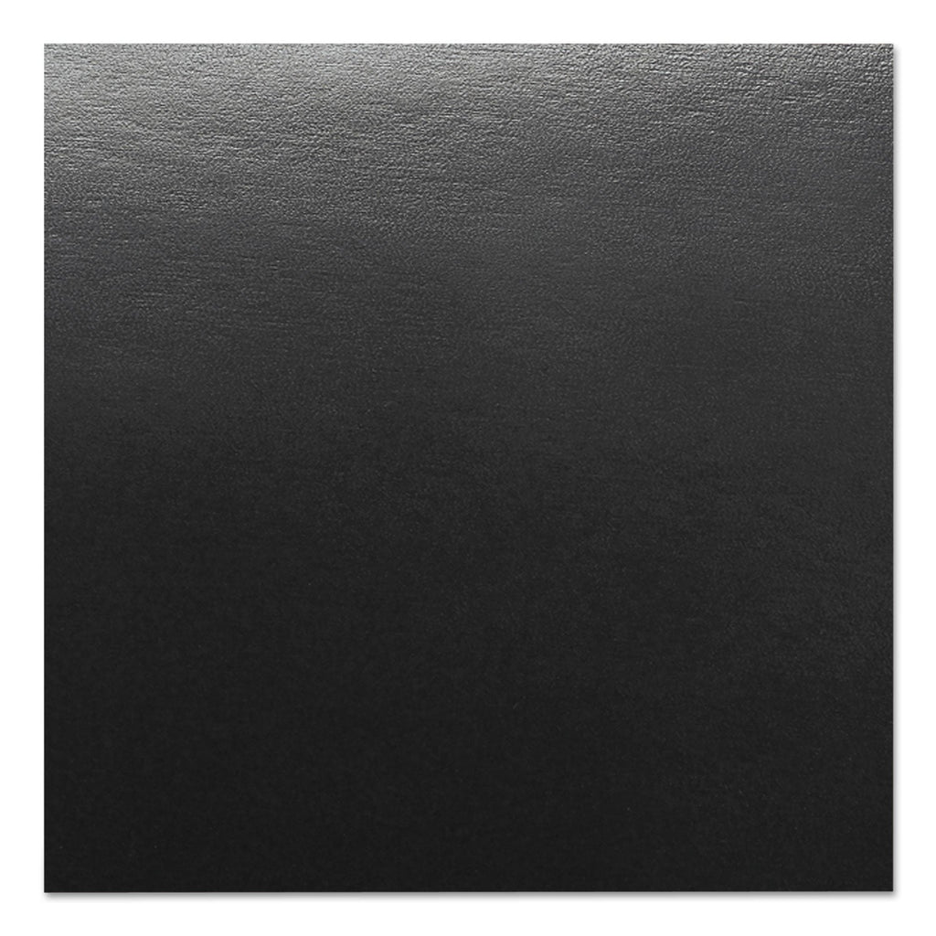 GBC Leather-Look Presentation Covers for Binding Systems, Black, 11.25 x 8.75, Unpunched, 100 Sets/Box
