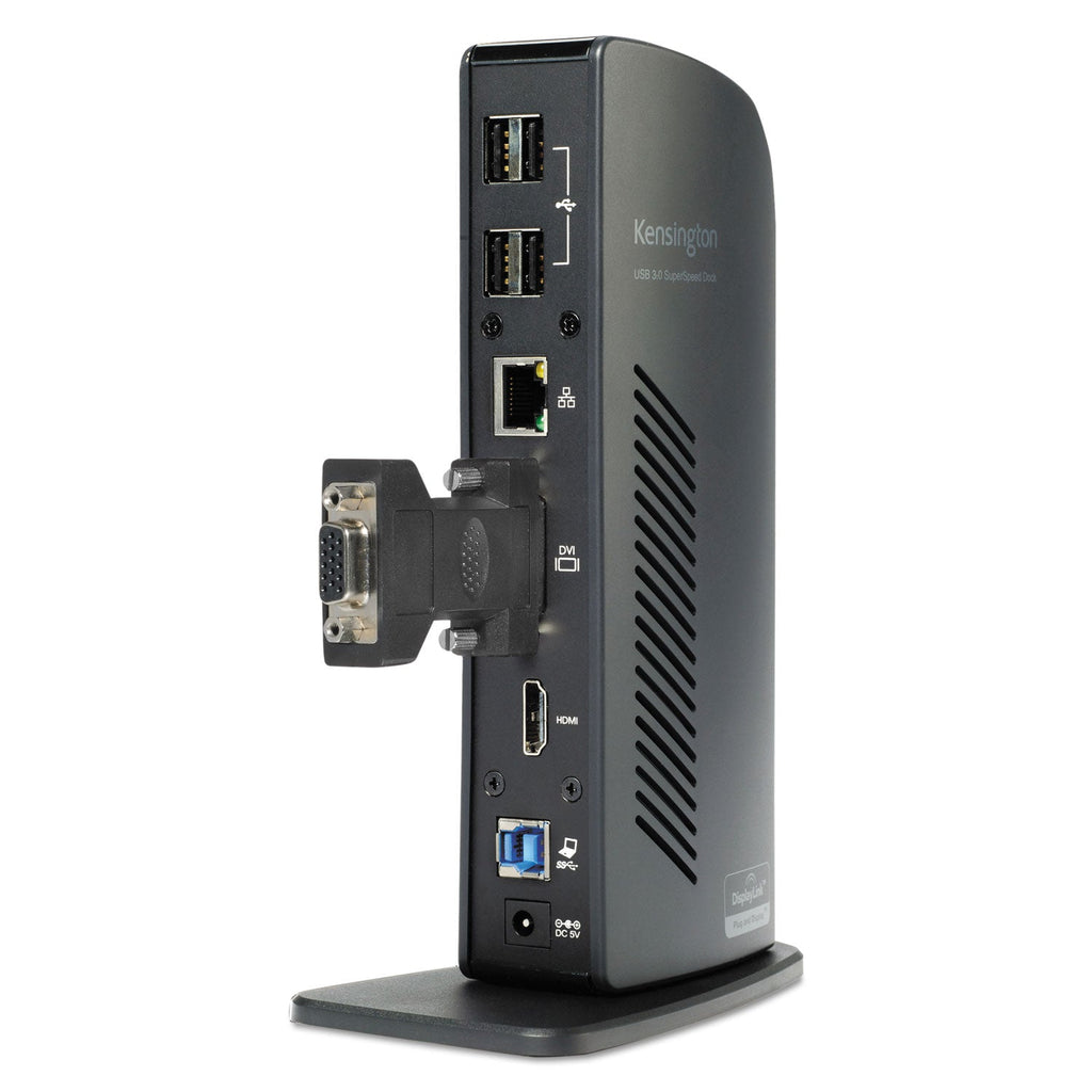 Kensington USB 3.0 Docking Station with DVI/HDMI/VGA Video, 1 DVI and 1 HDMI Out