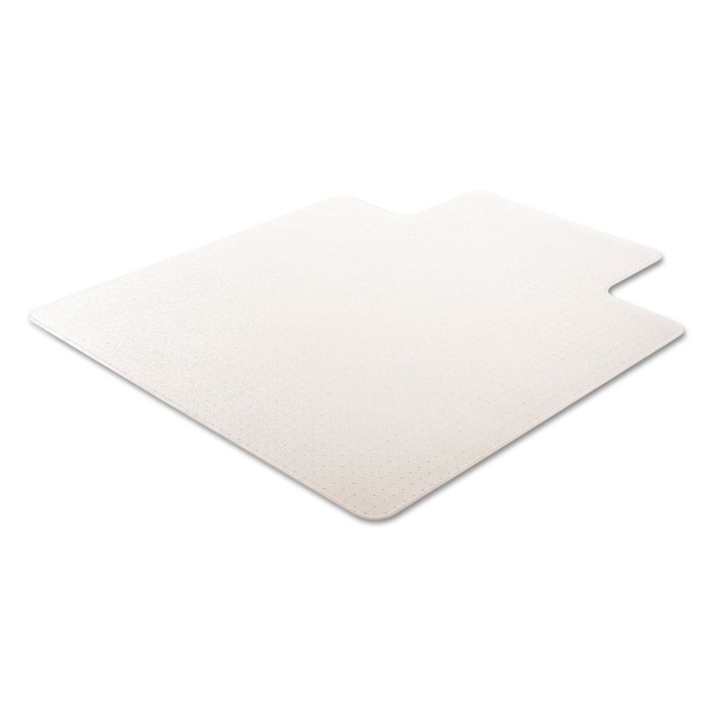 deflecto RollaMat Frequent Use Chair Mat, Med Pile Carpet, Flat, 45 x 53, Wide Lipped, Clear