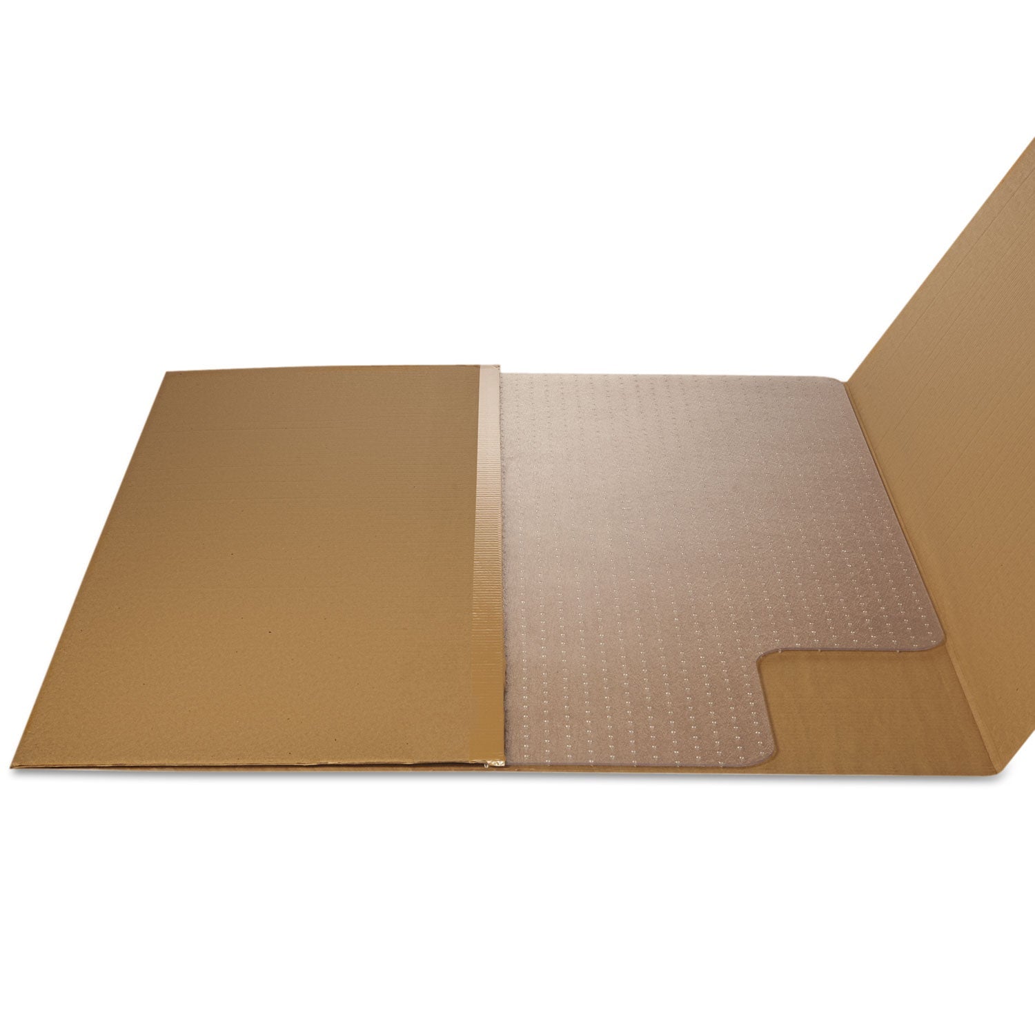 deflecto SuperMat Frequent Use Chair Mat for Medium Pile Carpet, 45 x 53, Wide Lipped, Clear