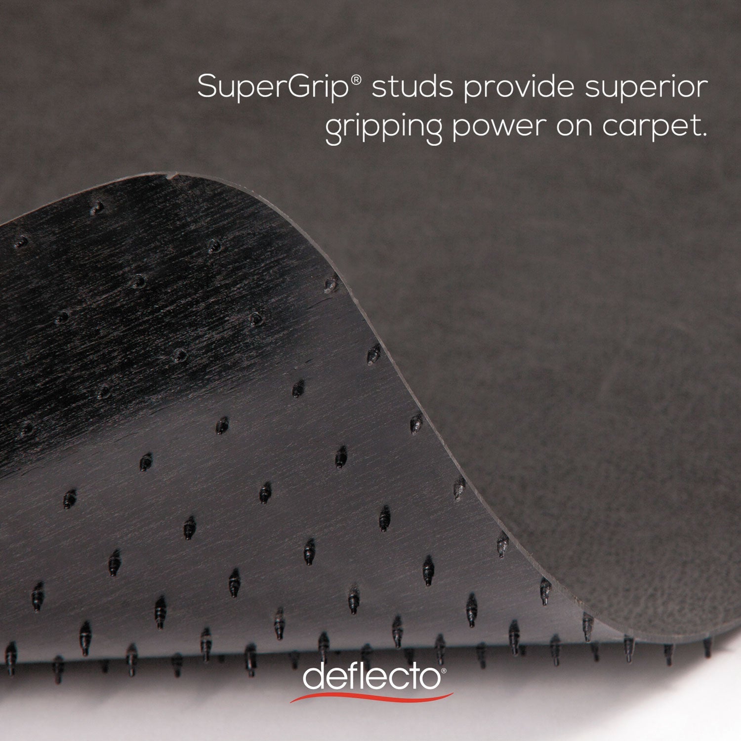 deflecto EconoMat Occasional Use Chair Mat for Low Pile Carpet, 46 x 60, Rectangular, Black