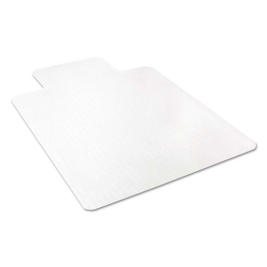 deflecto EconoMat Occasional Use Chair Mat for Low Pile Carpet, 45 x 53, Wide Lipped, Clear