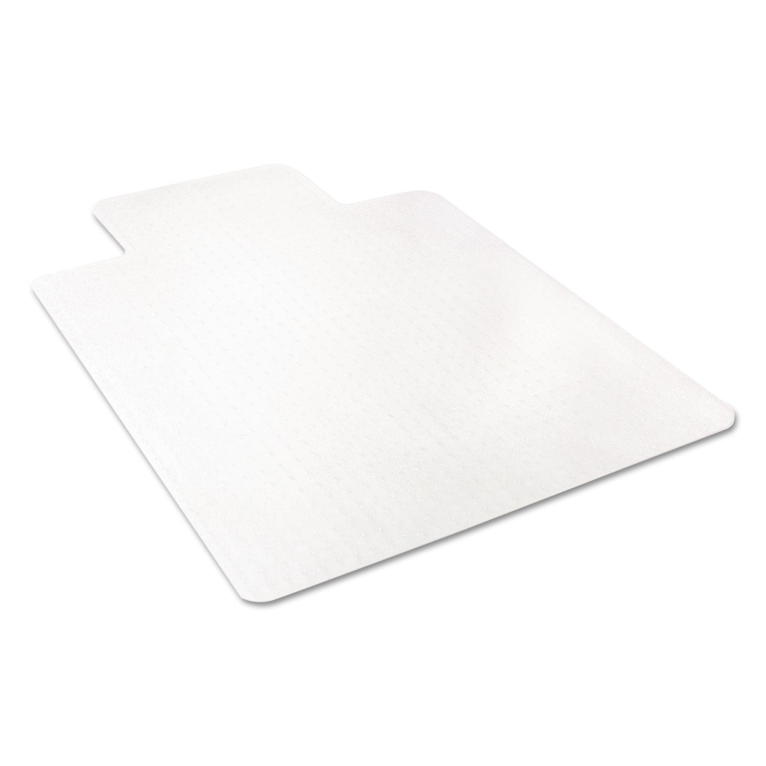 deflecto EconoMat Occasional Use Chair Mat for Low Pile Carpet, 45 x 53, Wide Lipped, Clear