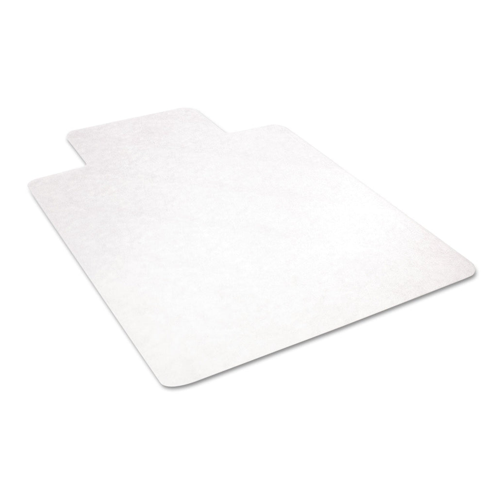deflecto EconoMat All Day Use Chair Mat for Hard Floors, 45 x 53, Wide Lipped, Clear