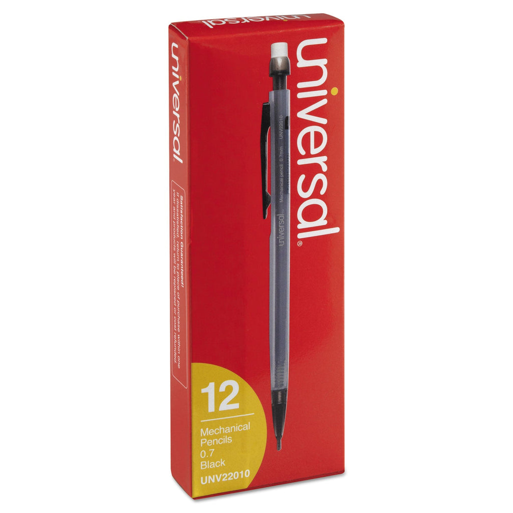 Universal Mechanical Pencil, 0.7 mm, HB (#2.5), Black Lead, Smoke Barrel, Dozen