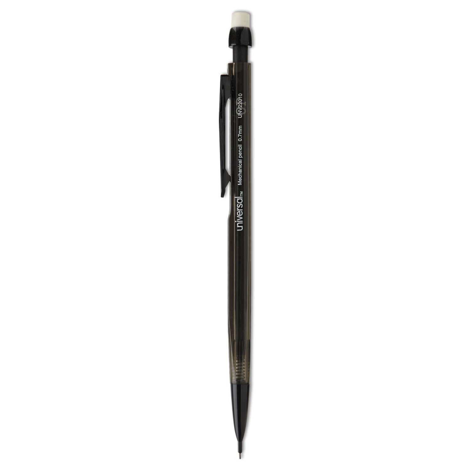 Universal Mechanical Pencil, 0.7 mm, HB (#2.5), Black Lead, Smoke Barrel, Dozen