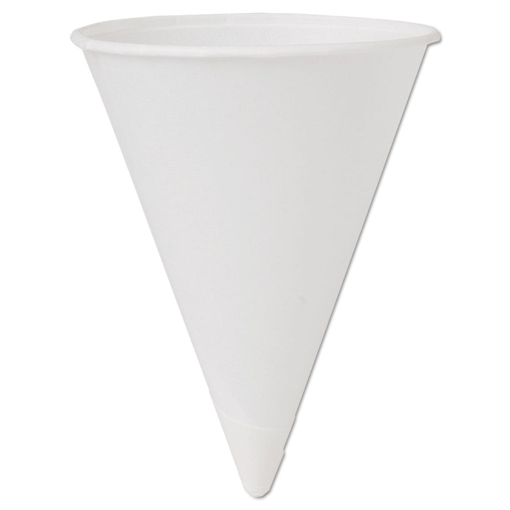 Dart Cone Water Cups, Cold, Paper, 4 oz, White, 200/Bag, 25 Bags/Carton