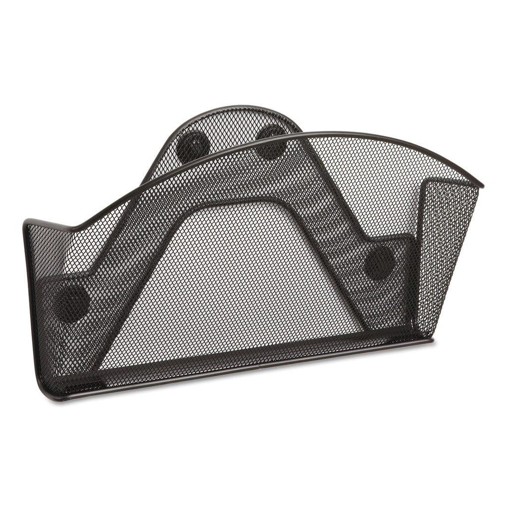 Safco Onyx Magnetic Mesh Panel Accessories, Single File Pocket, 13 x 4.25 x 7.25, Black