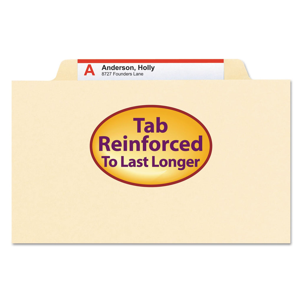 Smead Manila Four- and Six-Section Top Tab Classification Folders, 1 Divider, Letter Size, Manila, 10/Box