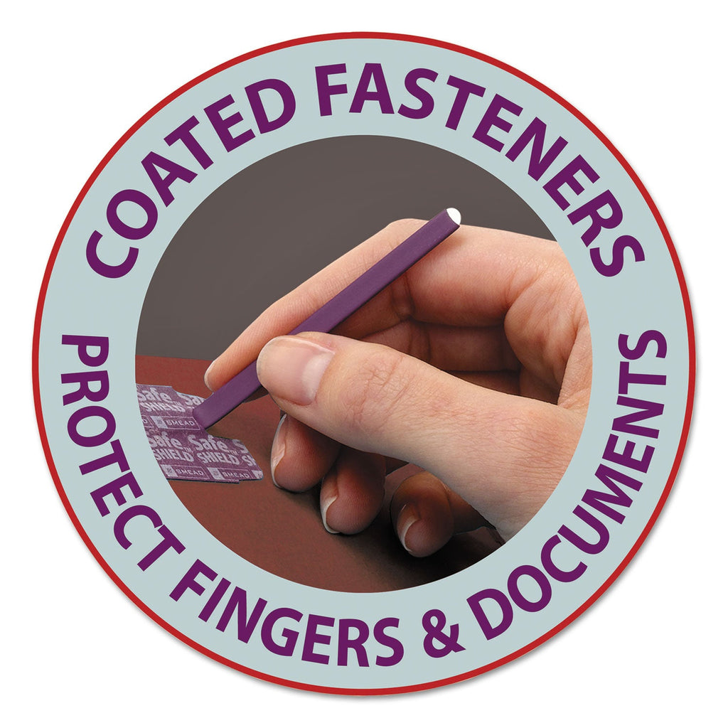 Smead Pressboard Classification Folders with SafeSHIELD Coated Fasteners, 1/3-Cut, 2 Dividers, Letter Size, Red, 10/Box