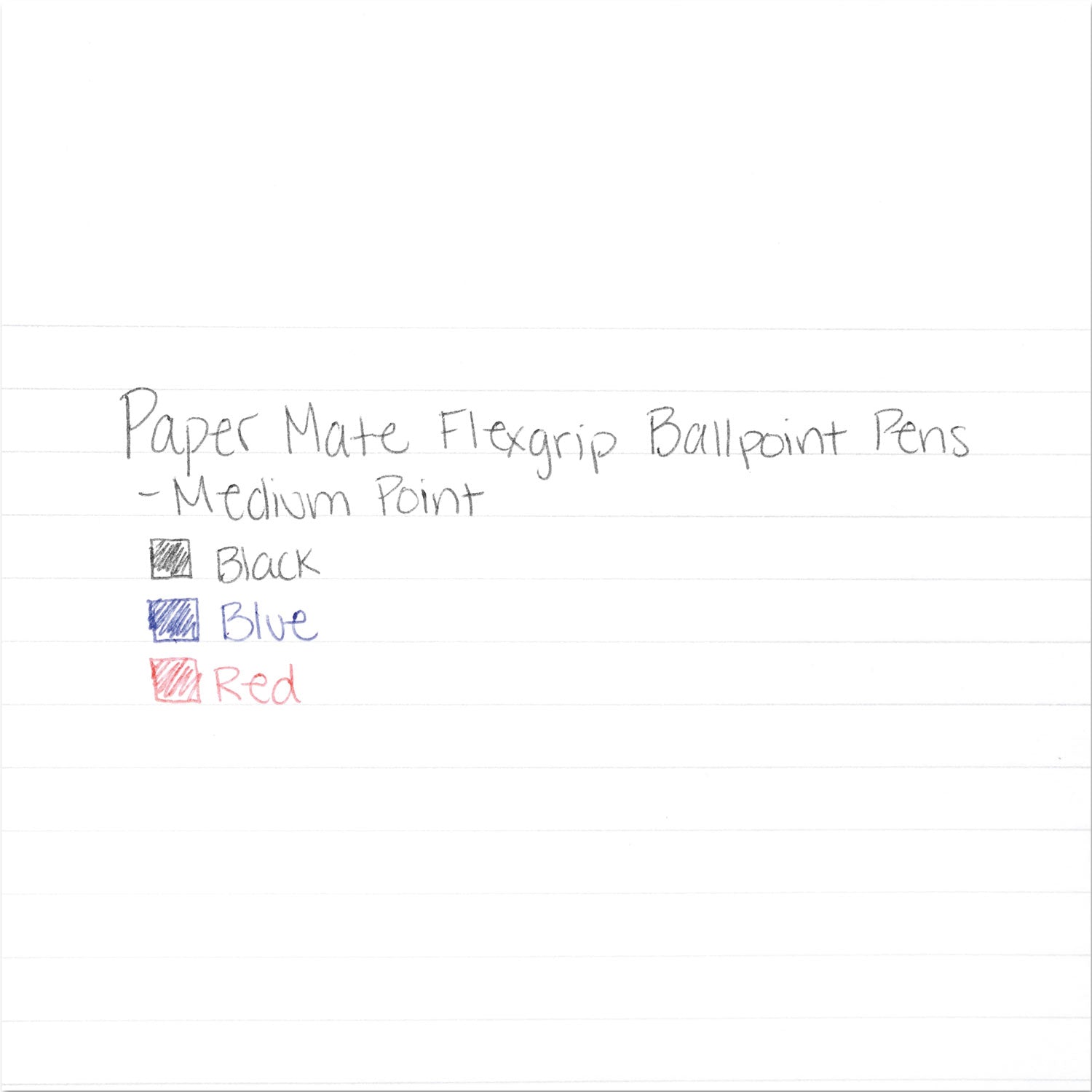 Paper Mate FlexGrip Ultra Ballpoint Pen, Retractable, Medium 1 mm, Black Ink, Black/Gray Barrel, Dozen