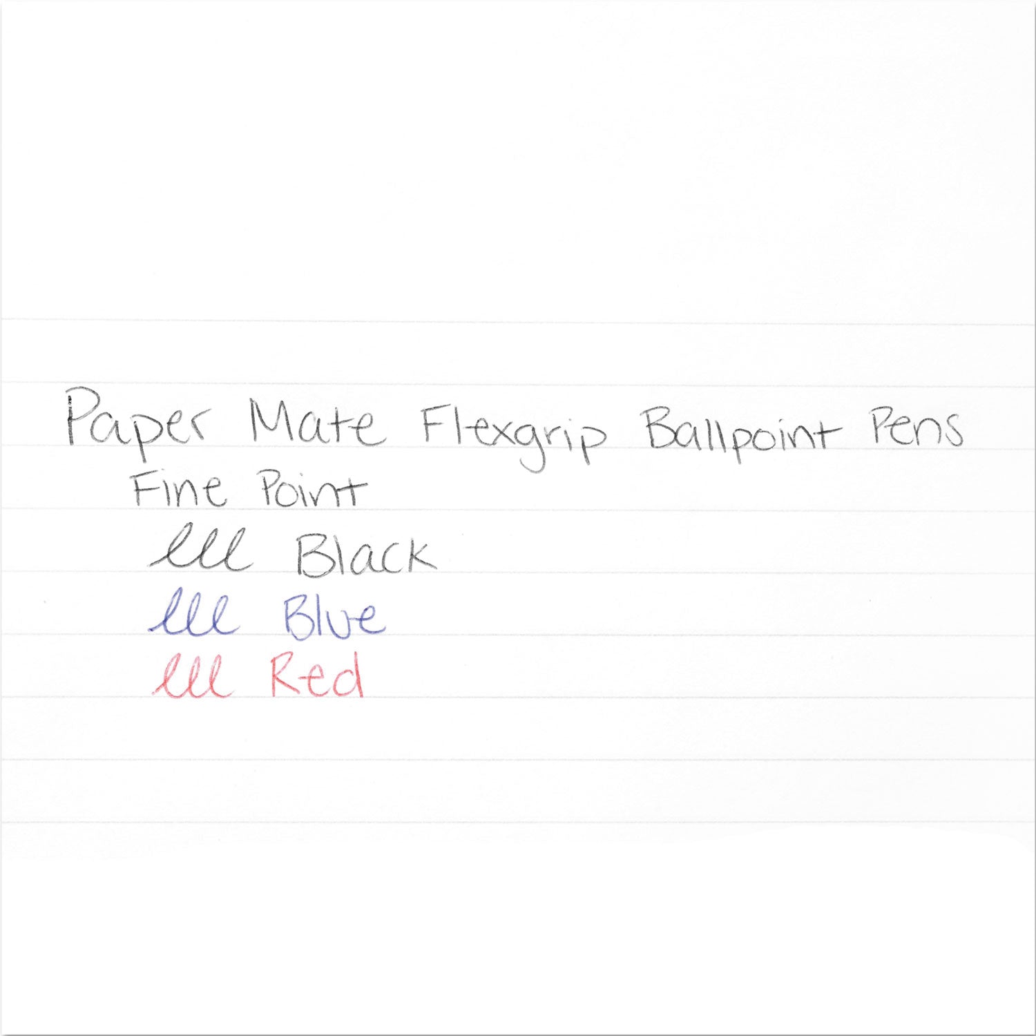 Paper Mate FlexGrip Ultra Ballpoint Pen, Retractable, Fine 0.8 mm, Blue Ink, Black/Blue Barrel, Dozen
