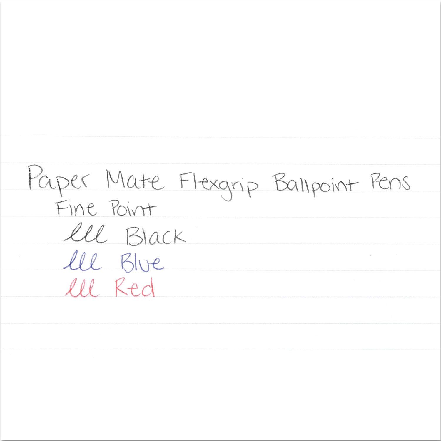 Paper Mate FlexGrip Elite Ballpoint Pen, Retractable, Fine 0.8 mm, Black Ink, Black Barrel, Dozen