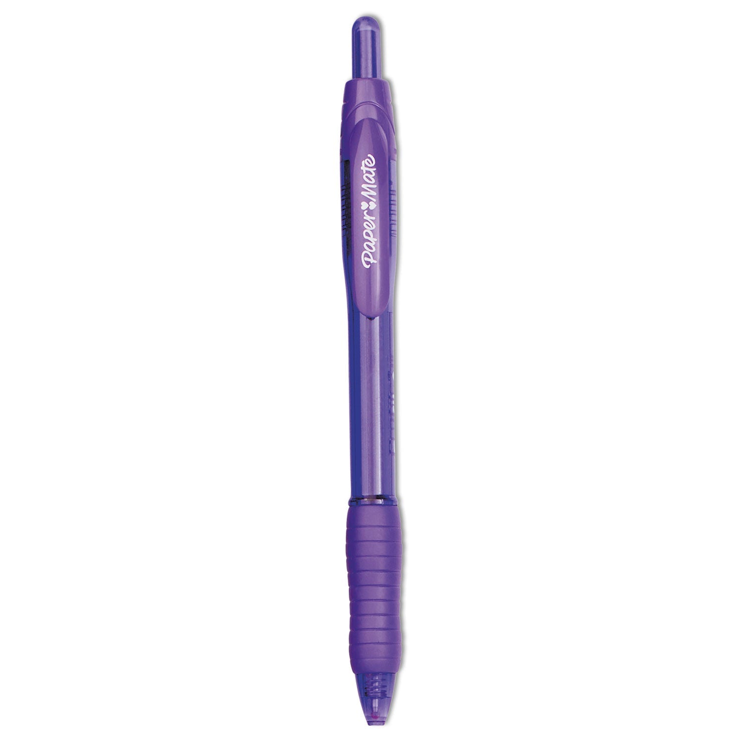 Paper Mate Profile Ballpoint Pen, Retractable, Bold 1.4 mm, Purple Ink, Purple Barrel, Dozen