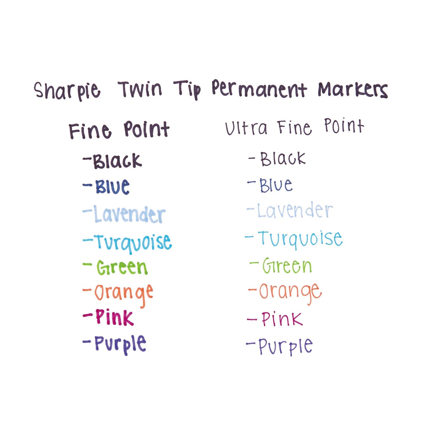 Sharpie Twin-Tip Permanent Marker, Extra-Fine/Fine Bullet Tips, Black, Dozen