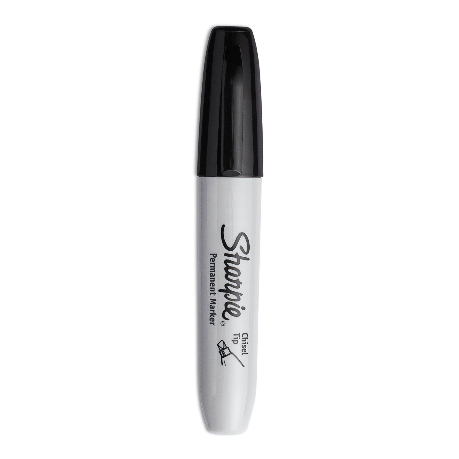 Sharpie Chisel Tip Permanent Marker, Medium Chisel Tip, Black, 4/Pack