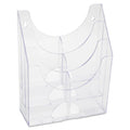 Rubbermaid Optimizers Multipurpose Six-Pocket Organizer, 9.75w x 4.25d x 12h, Clear