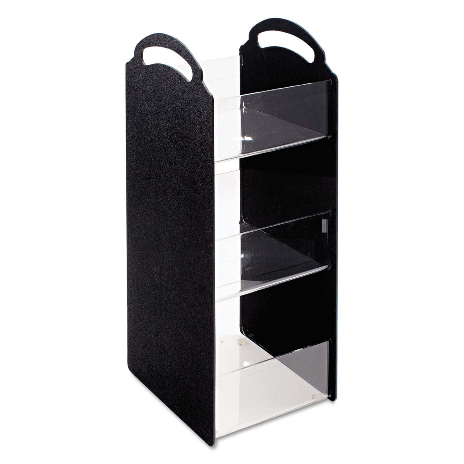 Vertiflex Compact Condiment Organizer, 6 Compartments, 6.13 x 8 x 18, Black