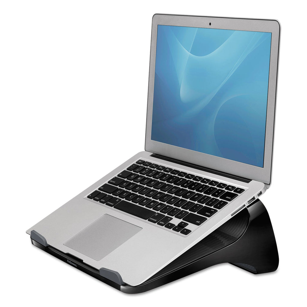 Fellowes I-Spire Series Laptop Lift, 13.19" x 9.31" x 4.13", Black/Gray, Supports 10 lbs