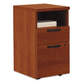 HON 10500 Series Mobile Pedestal File, Left or Right, 2-Drawers: Box/File, Legal/Letter, Cognac, 15.75" x 18.88" x 28"