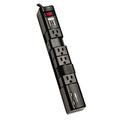 Tripp Lite Protect It! Surge Protector, 6 AC Outlets/2 USB Ports, 8 ft Cord, 1,080 J, Black