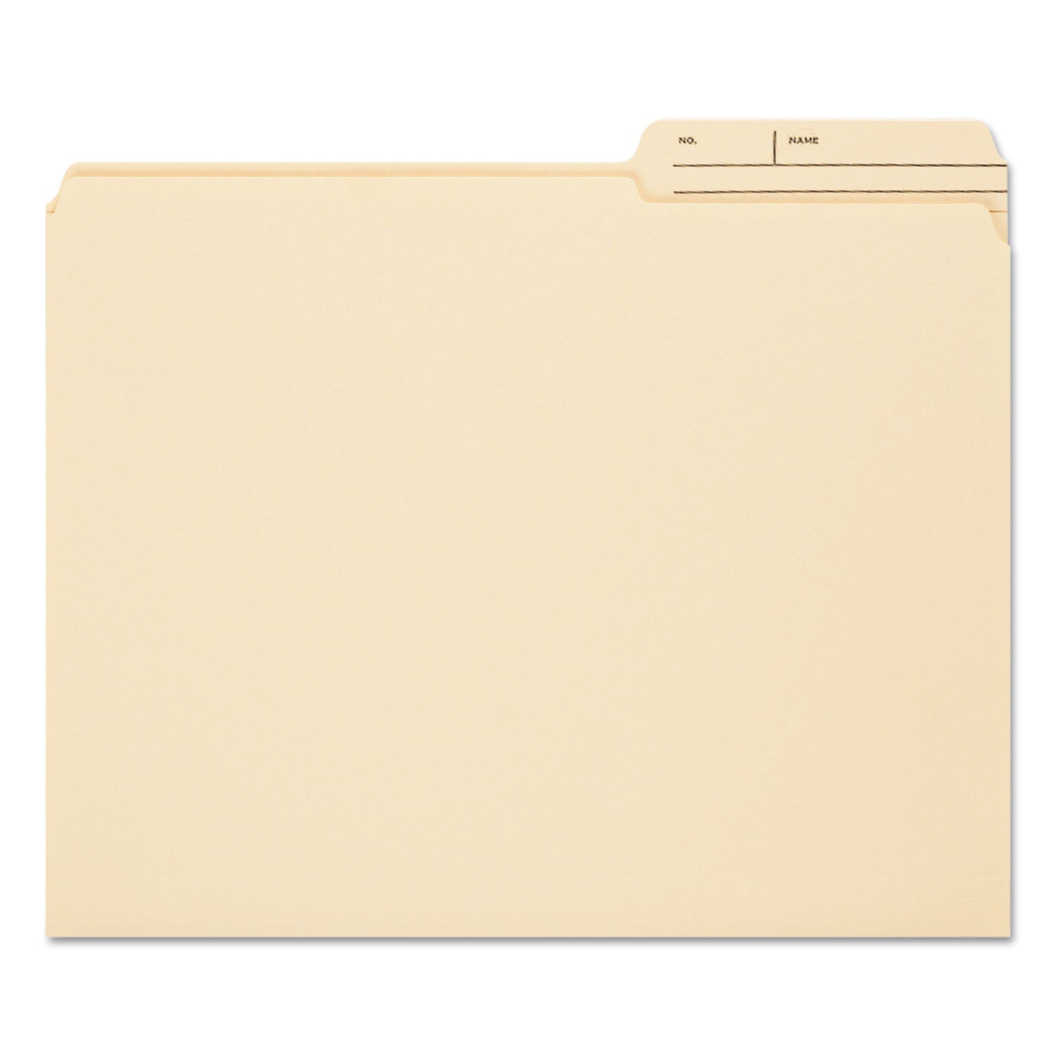 Smead Reinforced Guide Height File Folders, 2/5-Cut Printed Tabs: Right Position, Letter Size, 0.75" Expansion, Manila, 100/Box