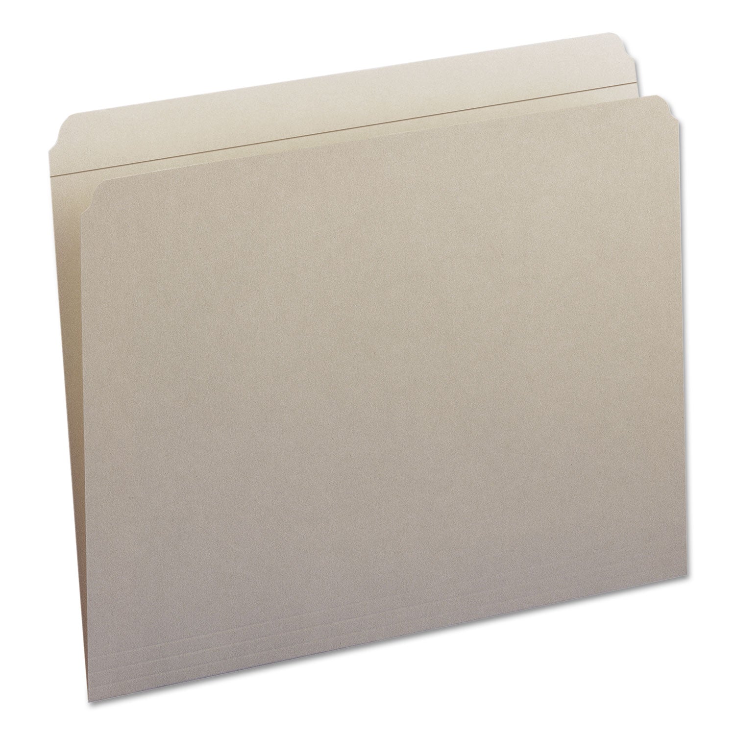 Smead Reinforced Top Tab Colored File Folders, Straight Tabs, Letter Size, 0.75" Expansion, Gray, 100/Box