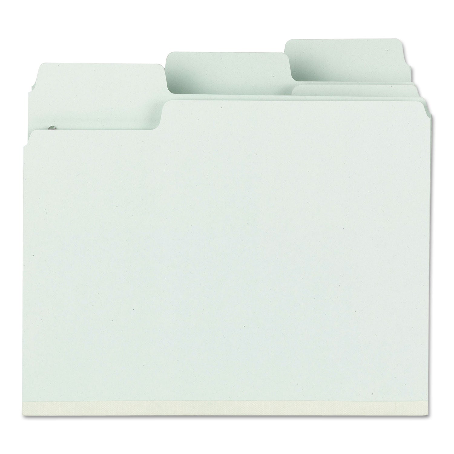 Smead SuperTab Pressboard Fastener Folders with SafeSHIELD Coated Fasteners, 2 Fasteners, Letter Size, Gray-Green Exterior, 25/Box