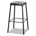 Safco Bar-Height Steel Stool, Backless, Supports Up to 250 lb, 29" Seat Height, Black