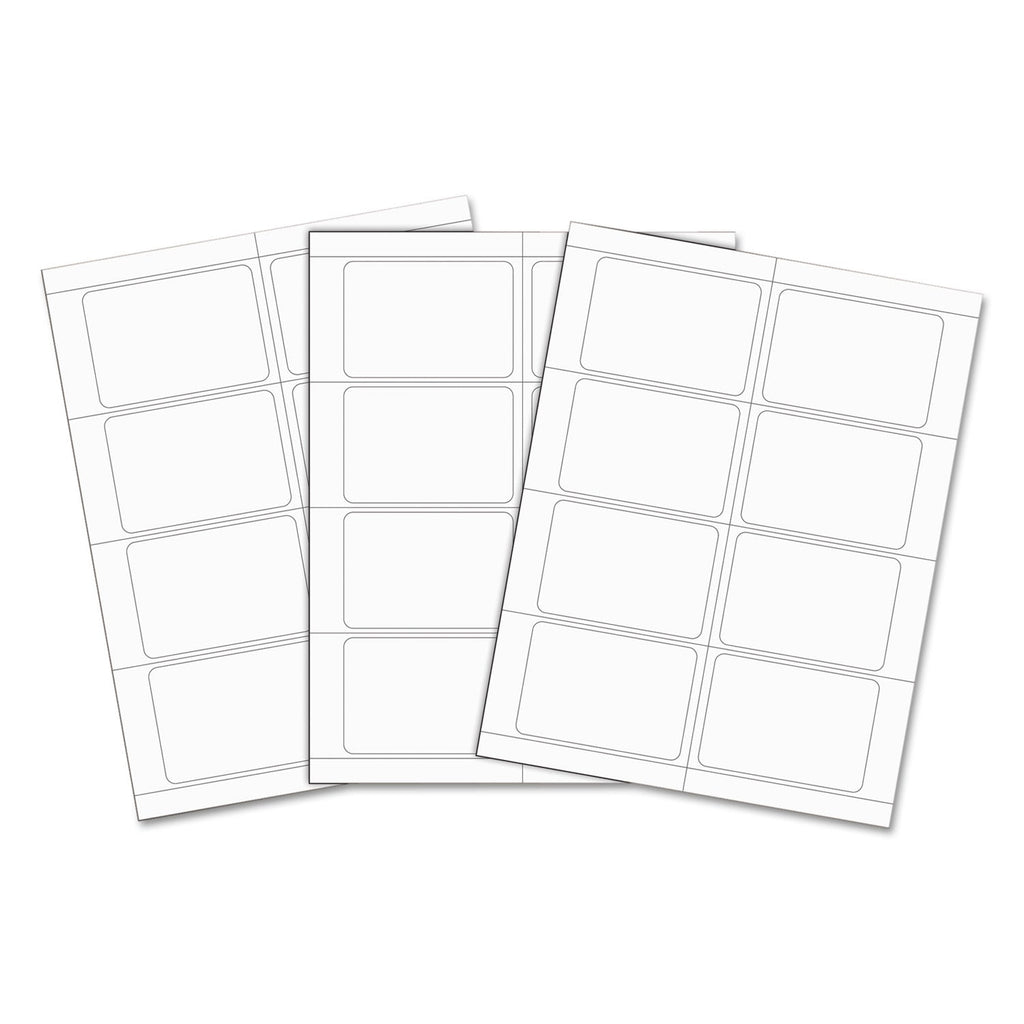 C-Line Laser Printer Name Badges, 3 3/8 x 2 1/3, White, 200/Box