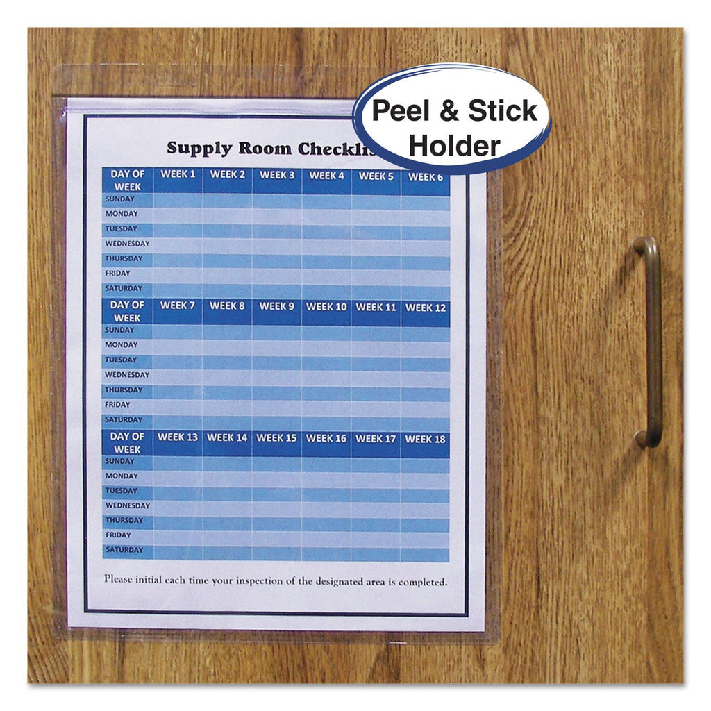 C-Line Self-Adhesive Shop Ticket Holders, Super Heavy, 50 Sheets, 9 x 12, 50/Box