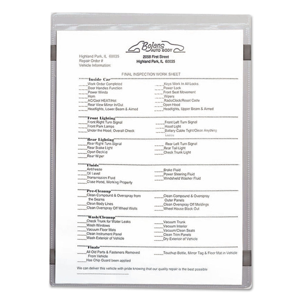 C-Line Magnetic Shop Ticket Holders, Super Heavyweight, 15 Sheets, 8.5 x 11, 15/Box