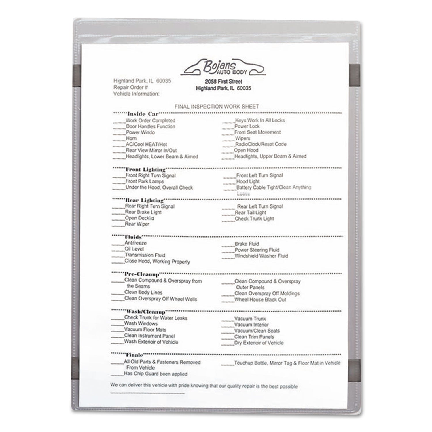 C-Line Magnetic Shop Ticket Holders, Super Heavyweight, 15 Sheets, 8.5 x 11, 15/Box